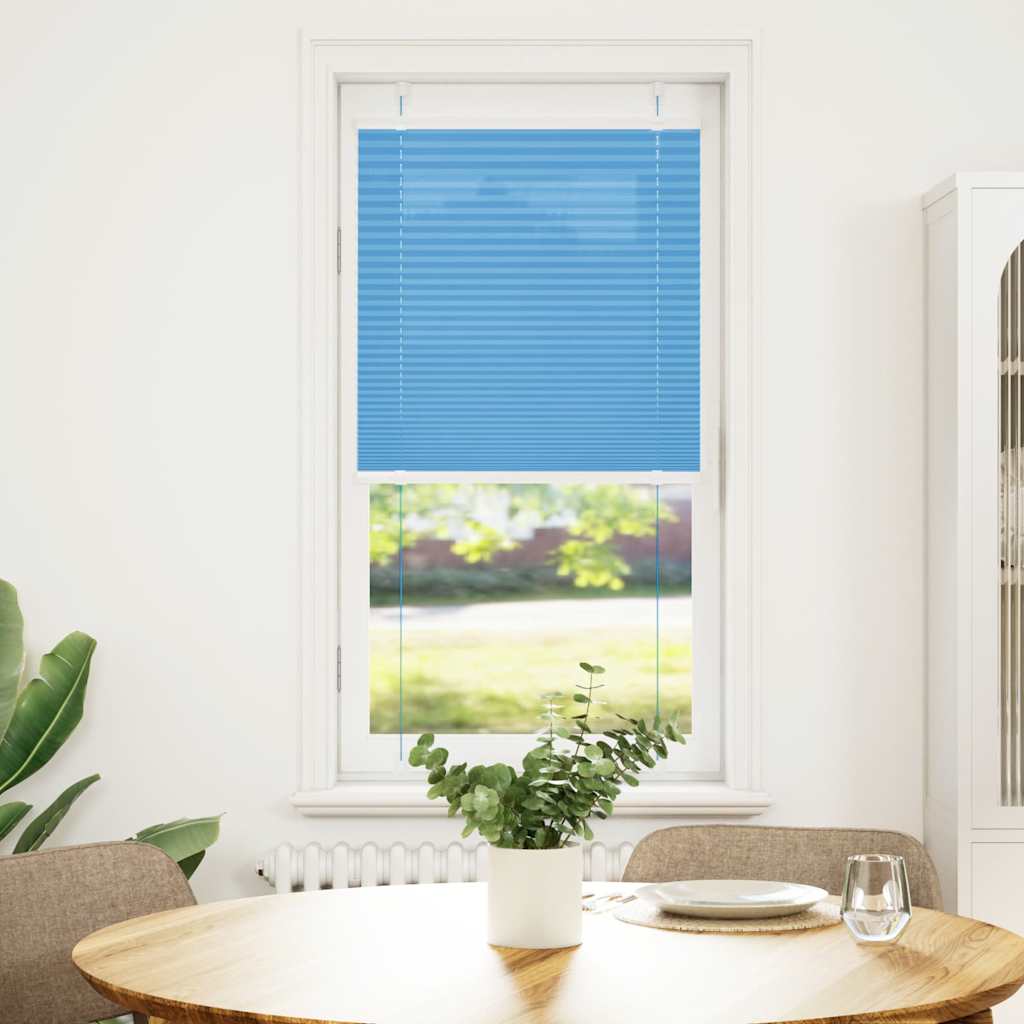 Tenda Plissettata Blu 65x100 cm Larghezza Tessuto 64,4 cm | homemem39