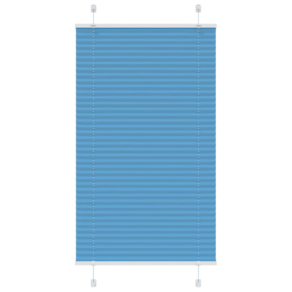 Tenda Plissettata Blu 75x100 cm Larghezza Tessuto 74,4 cm