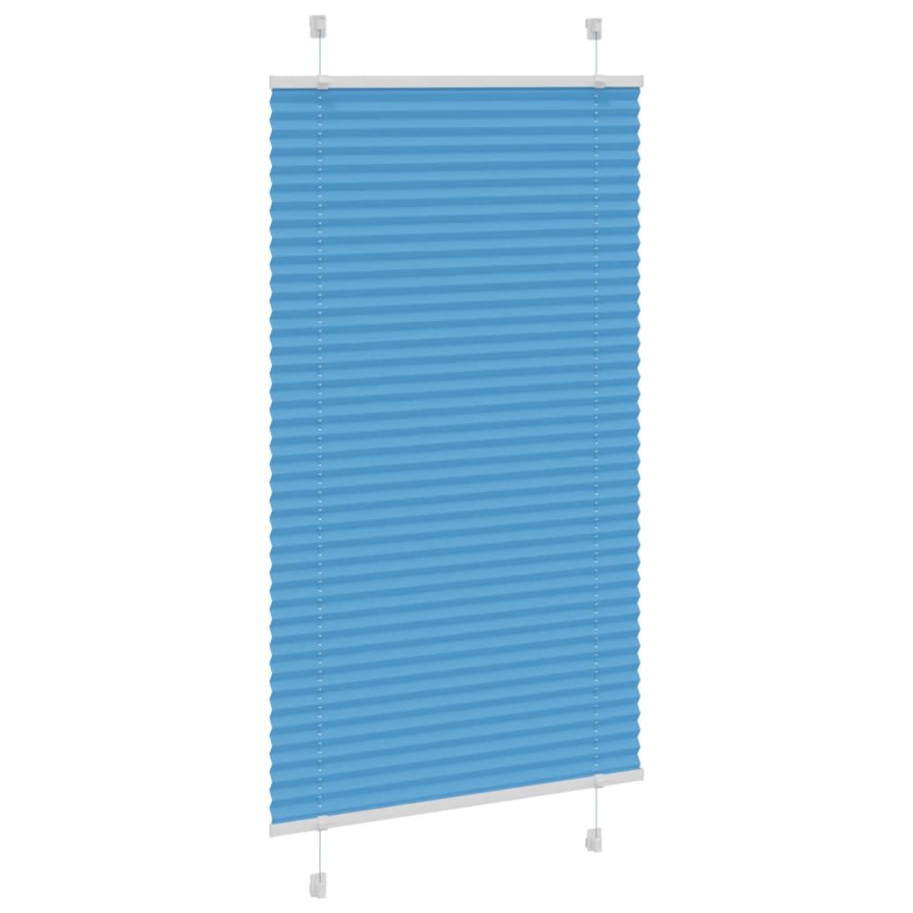 Tenda Plissettata Blu 75x100 cm Larghezza Tessuto 74,4 cm | homemem39