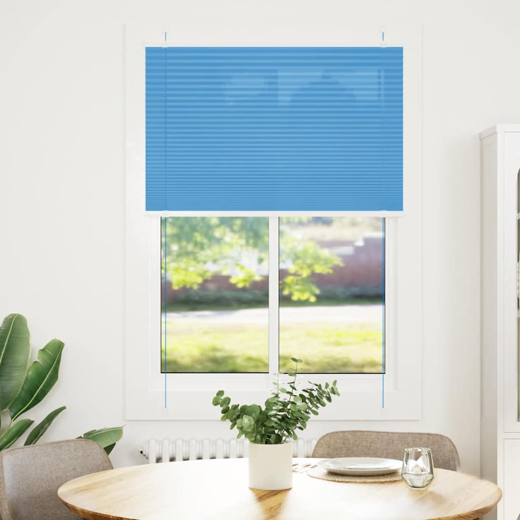 Tenda Plissettata Blu 90x100 cm Larghezza Tessuto 89,4 cm | homemem39