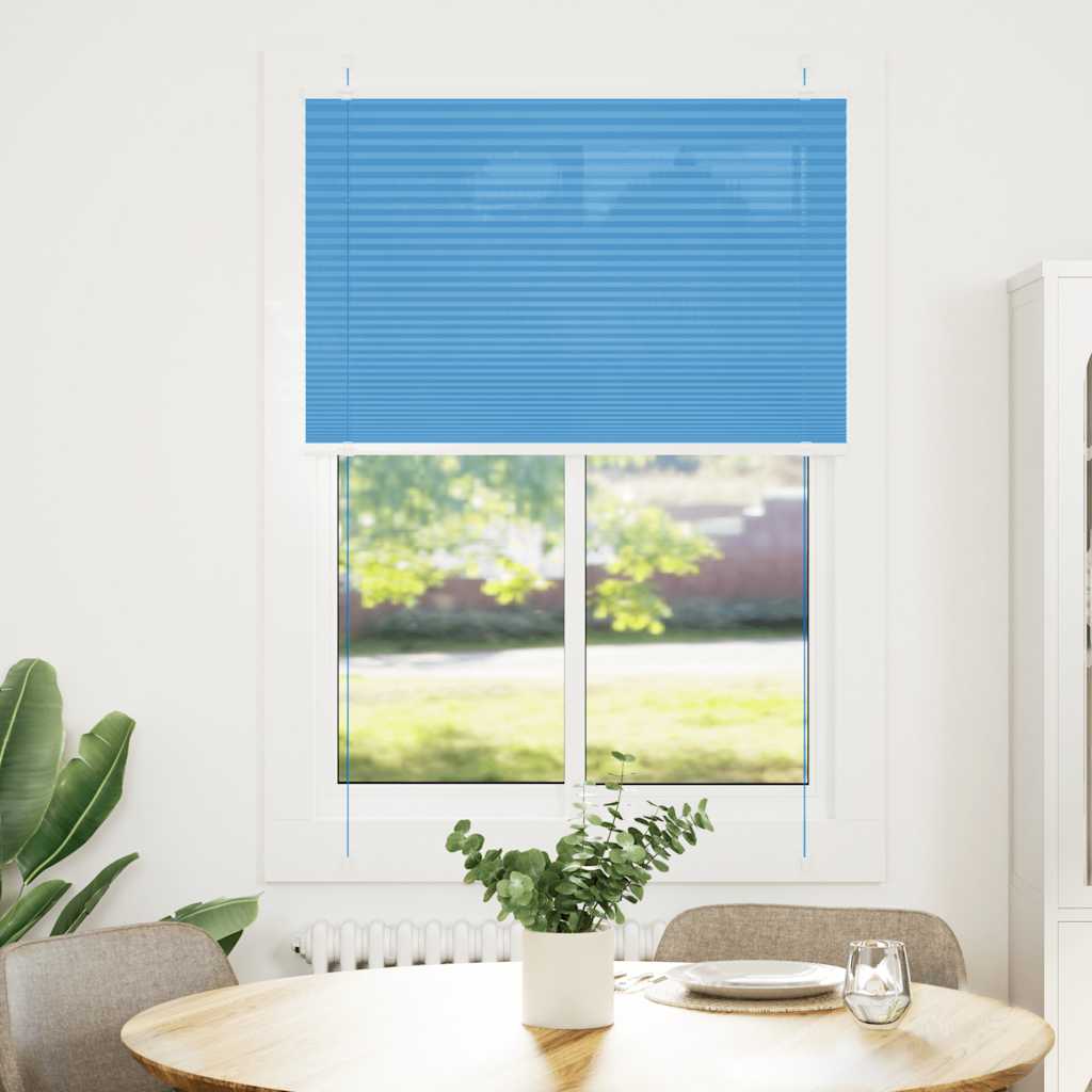 Tenda Plissettata Blu 95x100 cm Larghezza Tessuto 94,4 cm | homemem39