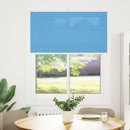 Tenda Plissettata Blu 105x100 cm Larghezza Tessuto 104,4 cm