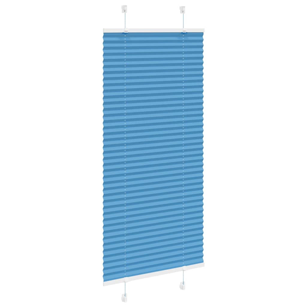 Tenda Plissettata Blu 55x150 cm Larghezza Tessuto 54,4 cm | homemem39