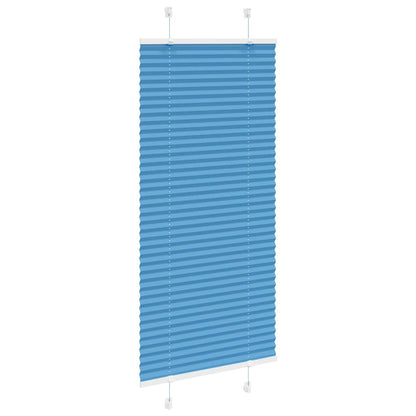 Tenda Plissettata Blu 55x150 cm Larghezza Tessuto 54,4 cm | homemem39