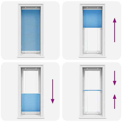Tenda Plissettata Blu 60x150 cm Larghezza Tessuto 59,4 cm | homemem39