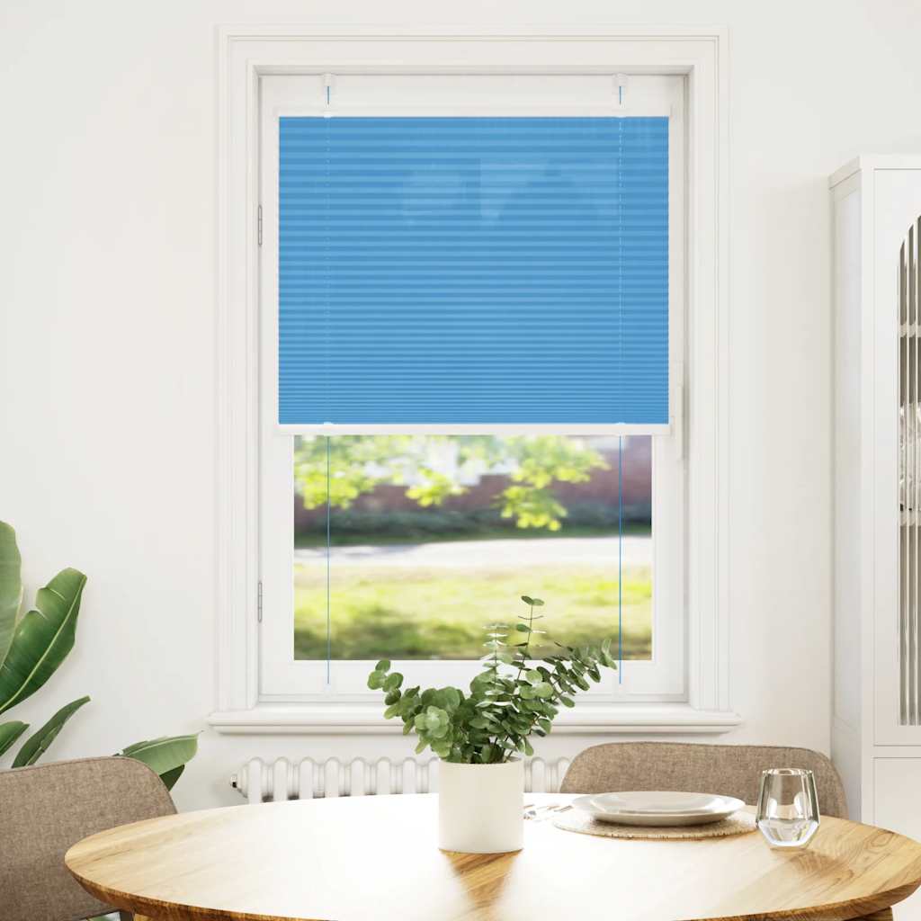 Tenda Plissettata Blu 80x150 cm Larghezza Tessuto 79,4 cm | homemem39