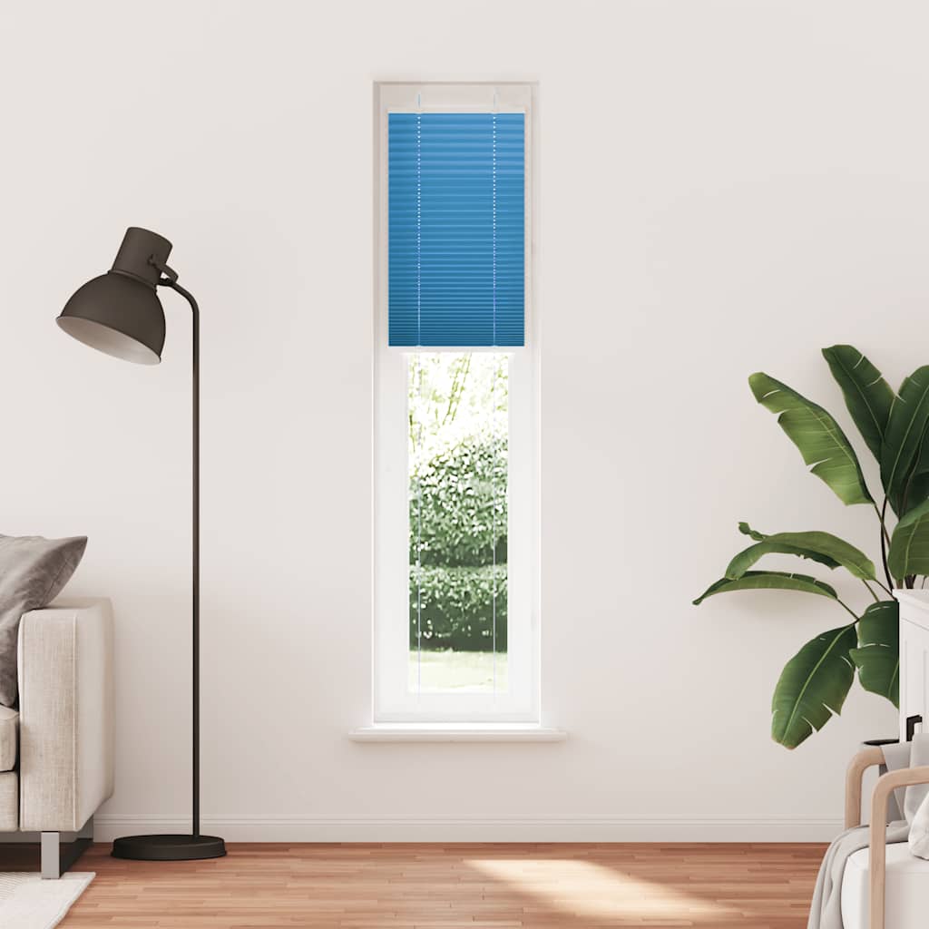 Tenda Plissettata Blu 45x200 cm Larghezza Tessuto 44,4 cm | homemem39