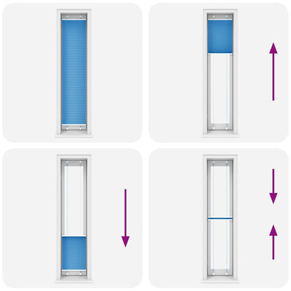 Tenda Plissettata Blu 45x200 cm Larghezza Tessuto 44,4 cm | homemem39