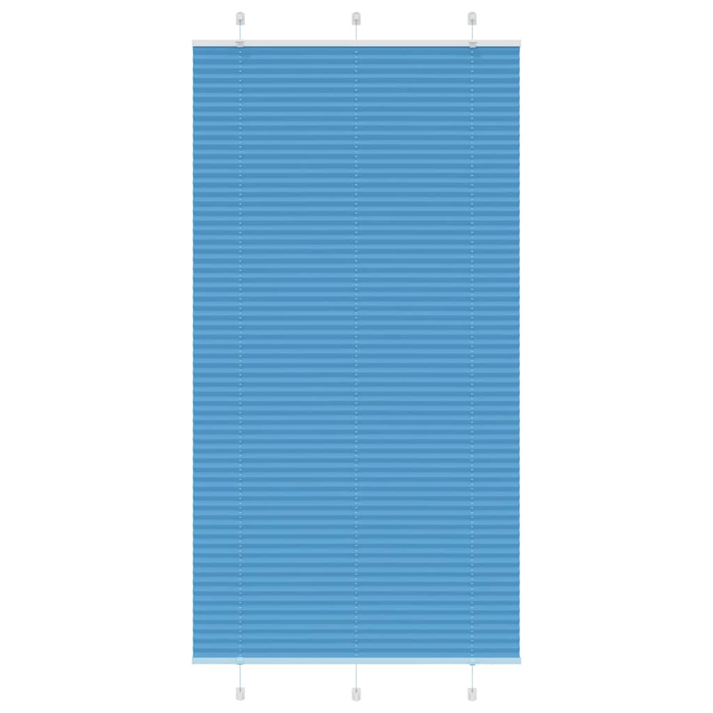 Tenda Plissettata Blu 110x200 cm Larghezza Tessuto 109,4 cm
