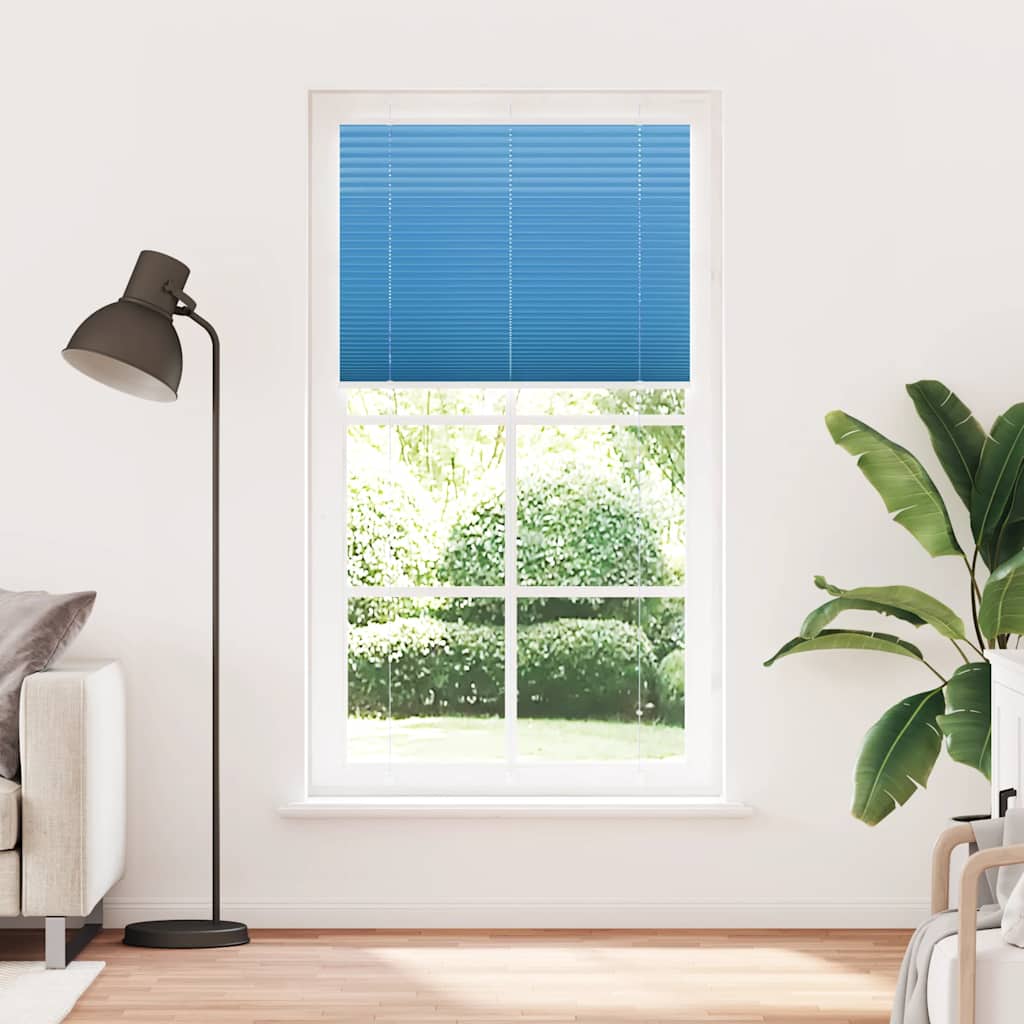 Tenda Plissettata Blu 110x200 cm Larghezza Tessuto 109,4 cm | homemem39