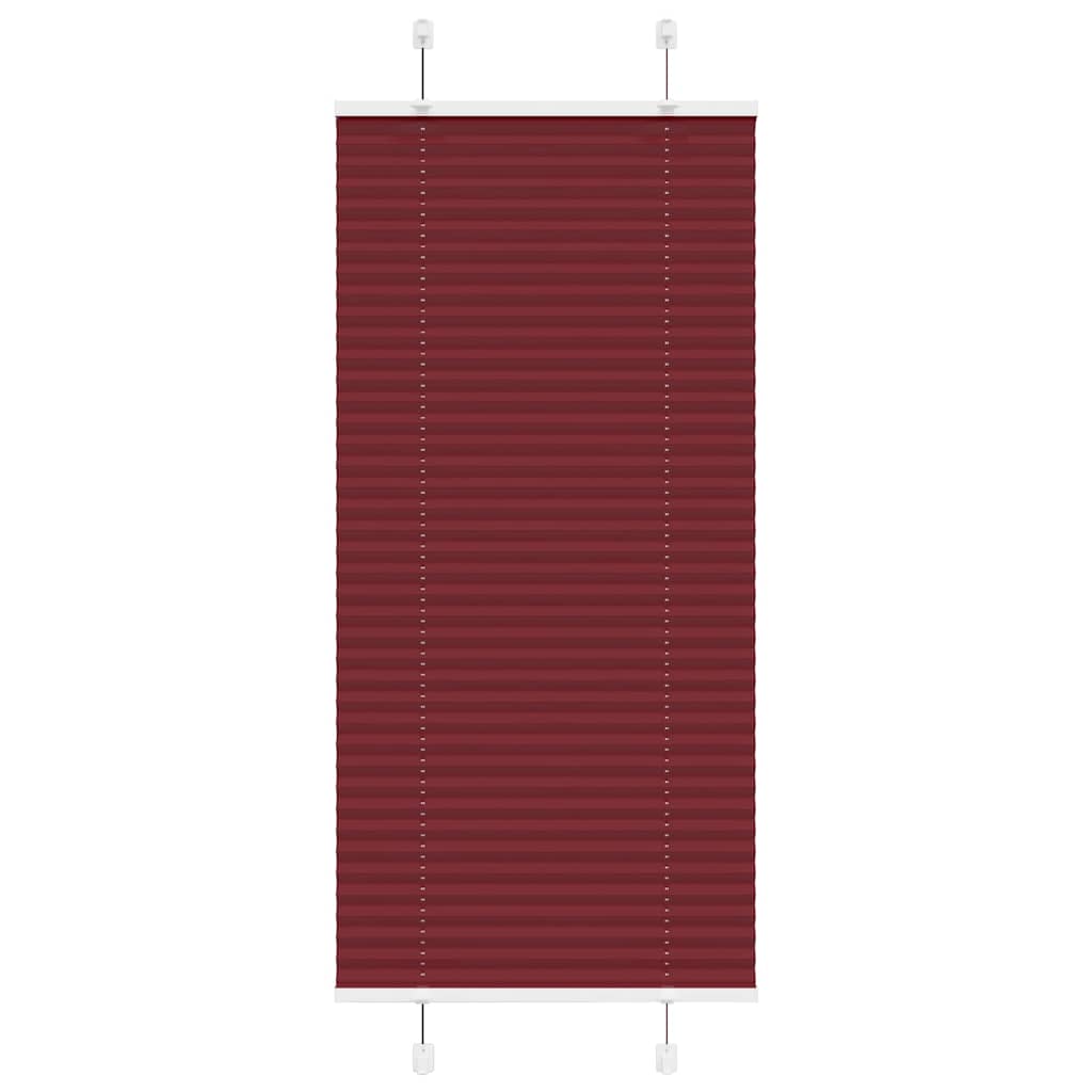 Tenda Plissettata Rosso Bordeaux 65x100 cm Larghezza Tessuto