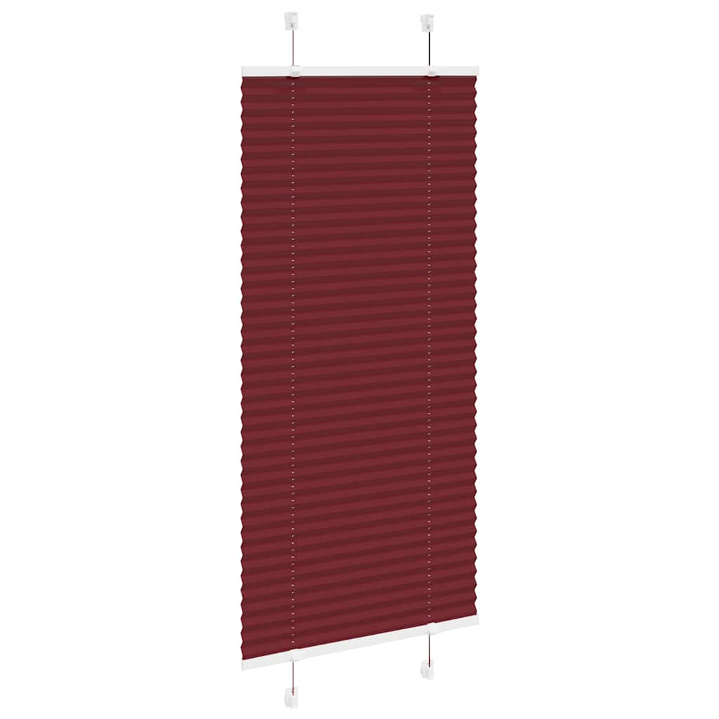 Tenda Plissettata Rosso Bordeaux 65x100 cm Larghezza Tessuto | homemem39