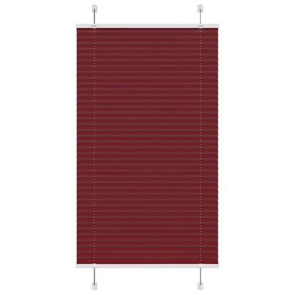 Tenda Plissettata Rosso Bordeaux 75x100 cm Larghezza Tessuto