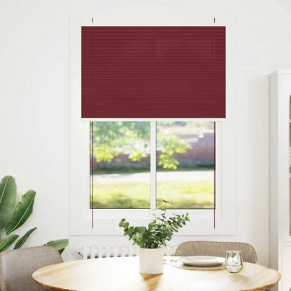 Tenda Plissettata Rosso Bordeaux 90x100 cm Larghezza Tessuto