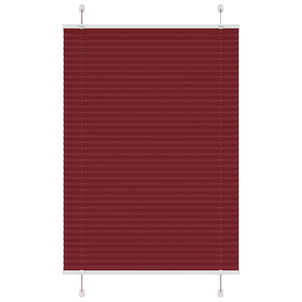 Tenda Plissettata Rosso Bordeaux 95x100 cm Larghezza Tessuto