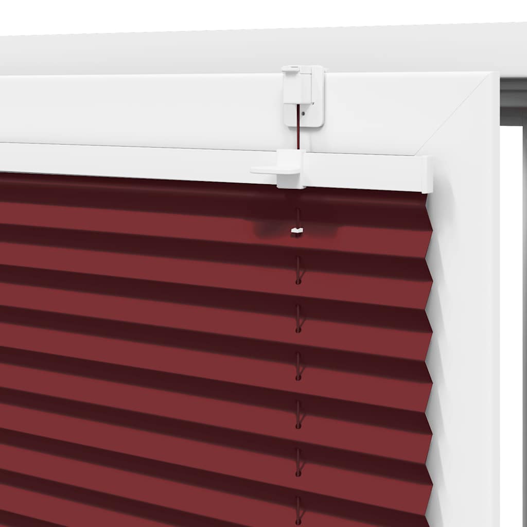 Tenda Plissettata Rosso Bordeaux 100x100 cm Larghezza Tessuto | homemem39