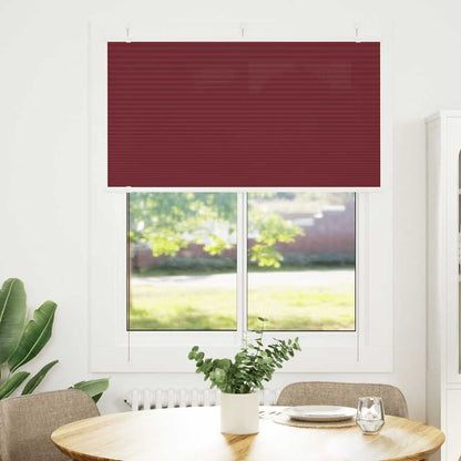 Tenda Plissettata Rosso Bordeaux 105x100 cm Larghezza Tessuto | homemem39