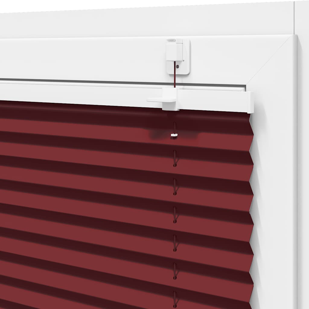 Tenda Plissettata Rosso Bordeaux 105x100 cm Larghezza Tessuto | homemem39