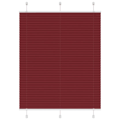 Tenda Plissettata Rosso Bordeaux 110x100 cm Larghezza Tessuto