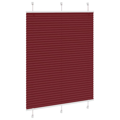 Tenda Plissettata Rosso Bordeaux 110x100 cm Larghezza Tessuto | homemem39