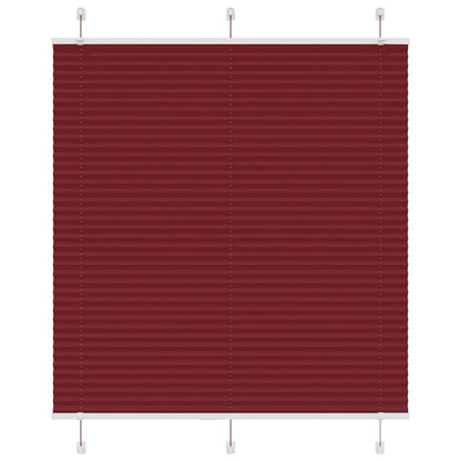Tenda Plissettata Rosso Bordeaux 120x100 cm Larghezza Tessuto
