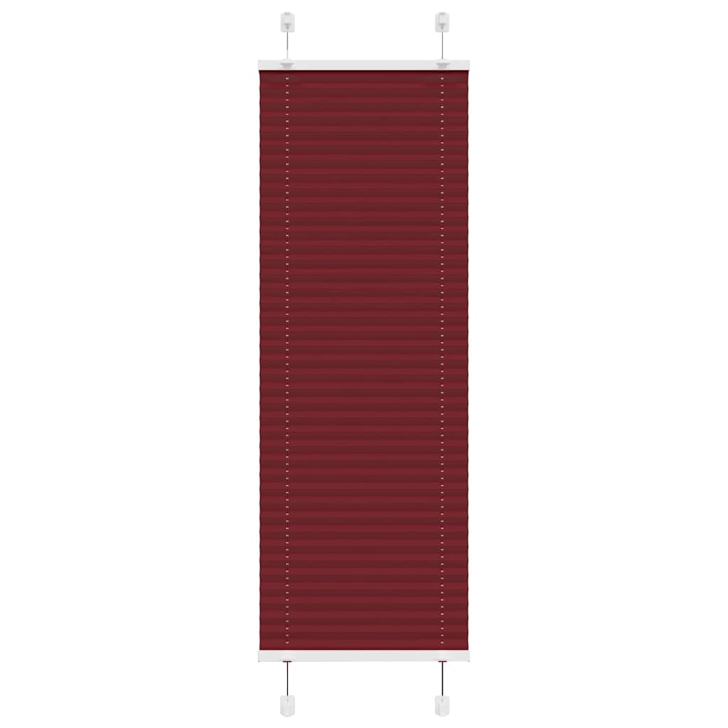 Tenda Plissettata Rosso Bordeaux 40x150 cm Larghezza Tessuto