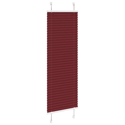 Tenda Plissettata Rosso Bordeaux 40x150 cm Larghezza Tessuto | homemem39