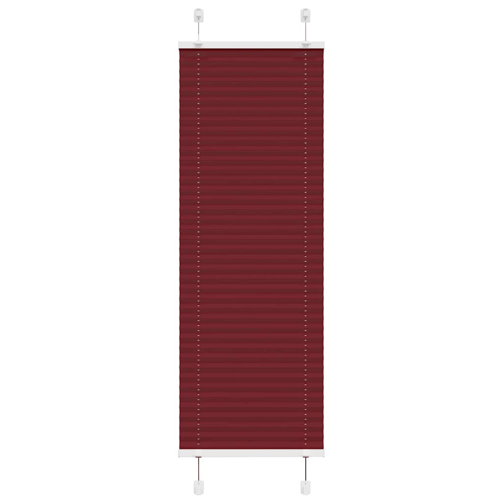 Tenda Plissettata Rosso Bordeaux 45x150 cm Larghezza Tessuto