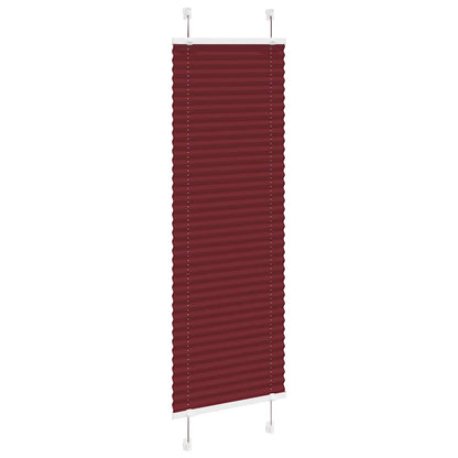 Tenda Plissettata Rosso Bordeaux 45x150 cm Larghezza Tessuto | homemem39