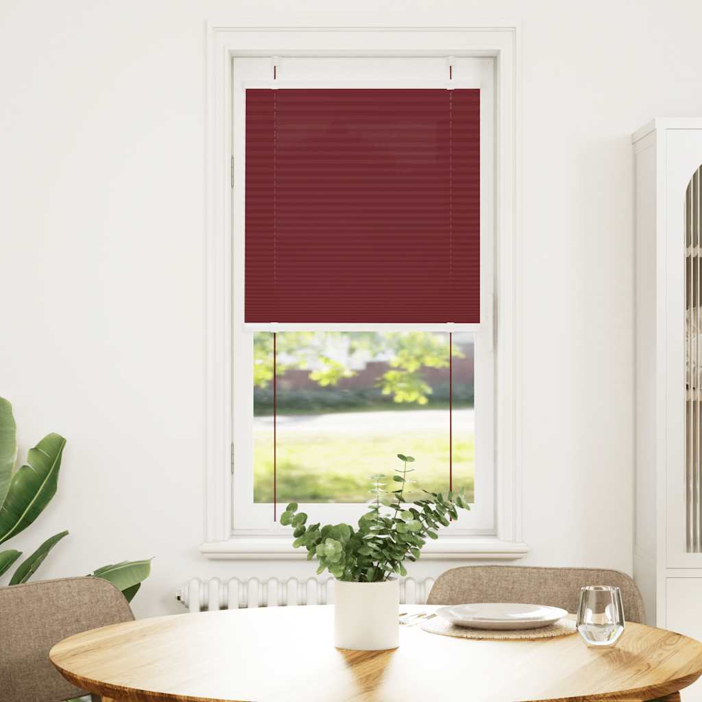 Tenda Plissettata Rosso Bordeaux 55x150 cm Larghezza Tessuto | homemem39