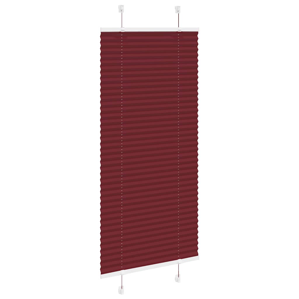 Tenda Plissettata Rosso Bordeaux 65x150 cm Larghezza Tessuto | homemem39