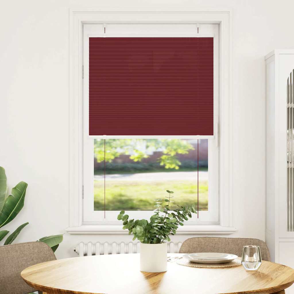 Tenda Plissettata Rosso Bordeaux 70x150 cm Larghezza Tessuto | homemem39