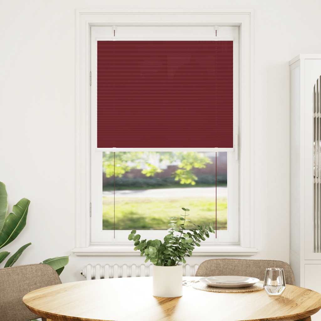 Tenda Plissettata Rosso Bordeaux 75x150 cm Larghezza Tessuto | homemem39