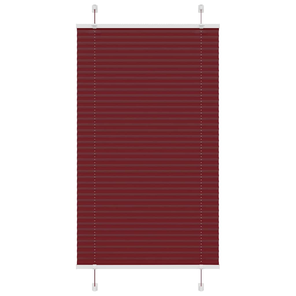 Tenda Plissettata Rosso Bordeaux 80x150 cm Larghezza Tessuto