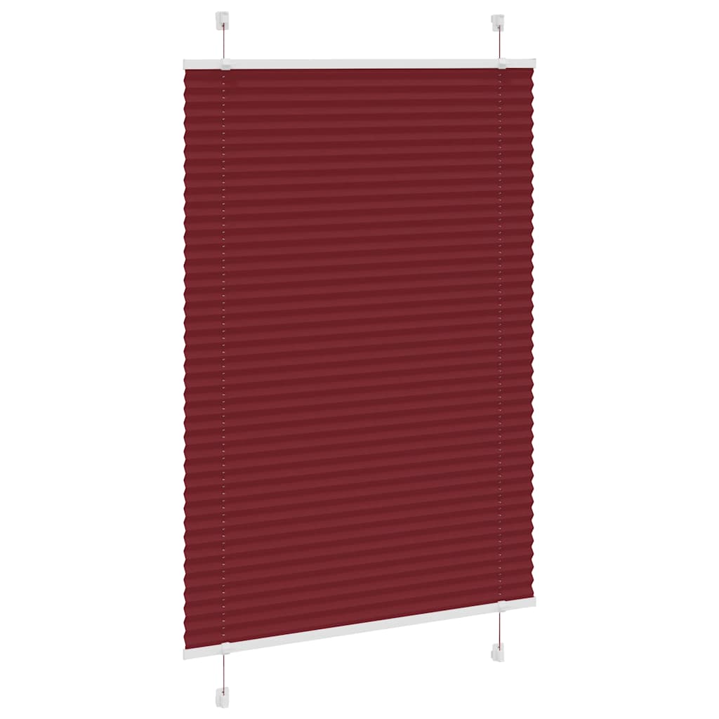 Tenda Plissettata Rosso Bordeaux 85x150 cm Larghezza Tessuto | homemem39