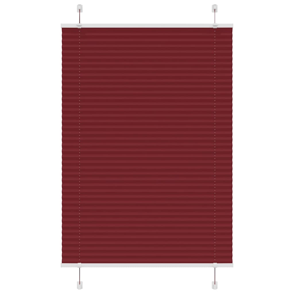 Tenda Plissettata Rosso Bordeaux 95x150 cm Larghezza Tessuto