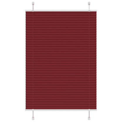 Tenda Plissettata Rosso Bordeaux 95x150 cm Larghezza Tessuto