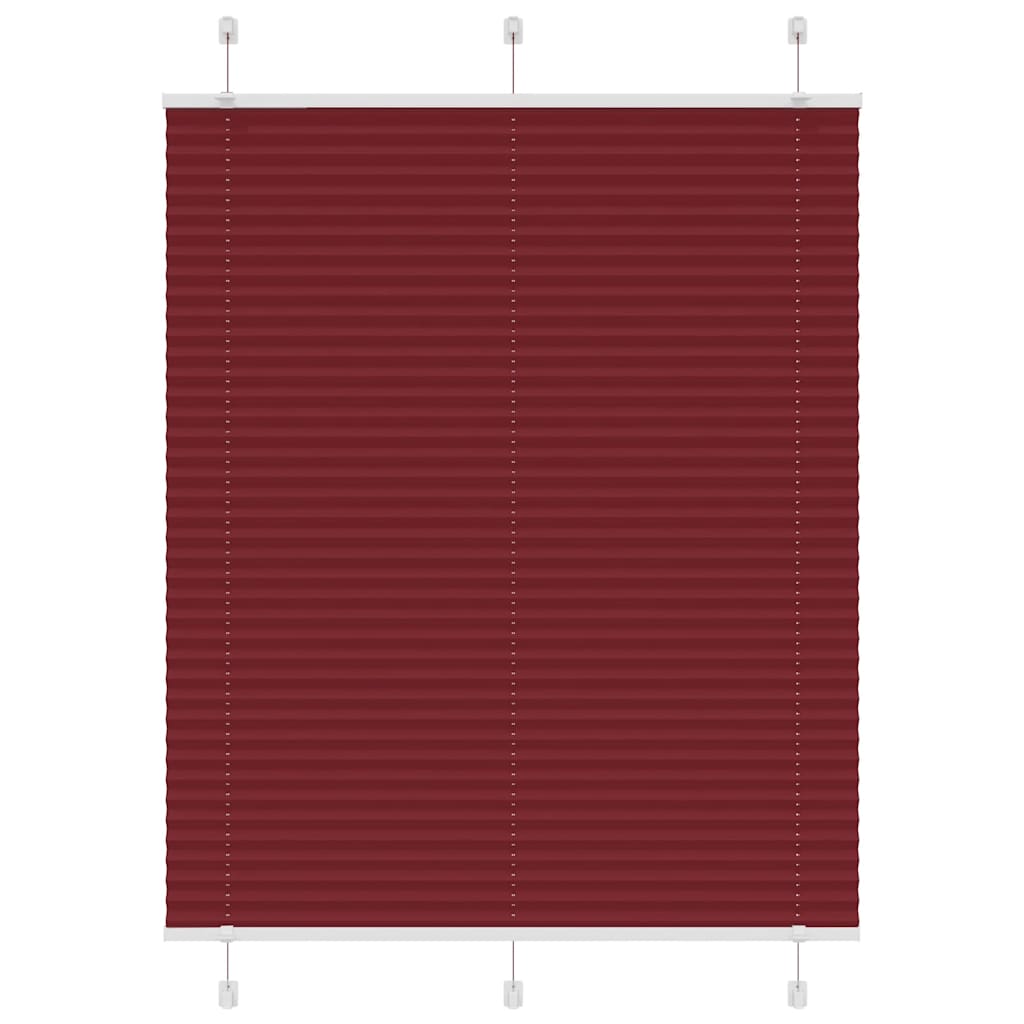 Tenda Plissettata Rosso Bordeaux 105x150 cm Larghezza Tessuto