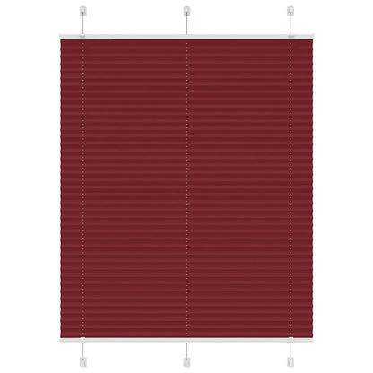 Tenda Plissettata Rosso Bordeaux 105x150 cm Larghezza Tessuto