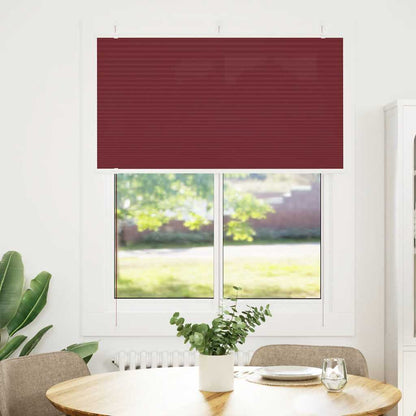 Tenda Plissettata Rosso Bordeaux 105x150 cm Larghezza Tessuto | homemem39
