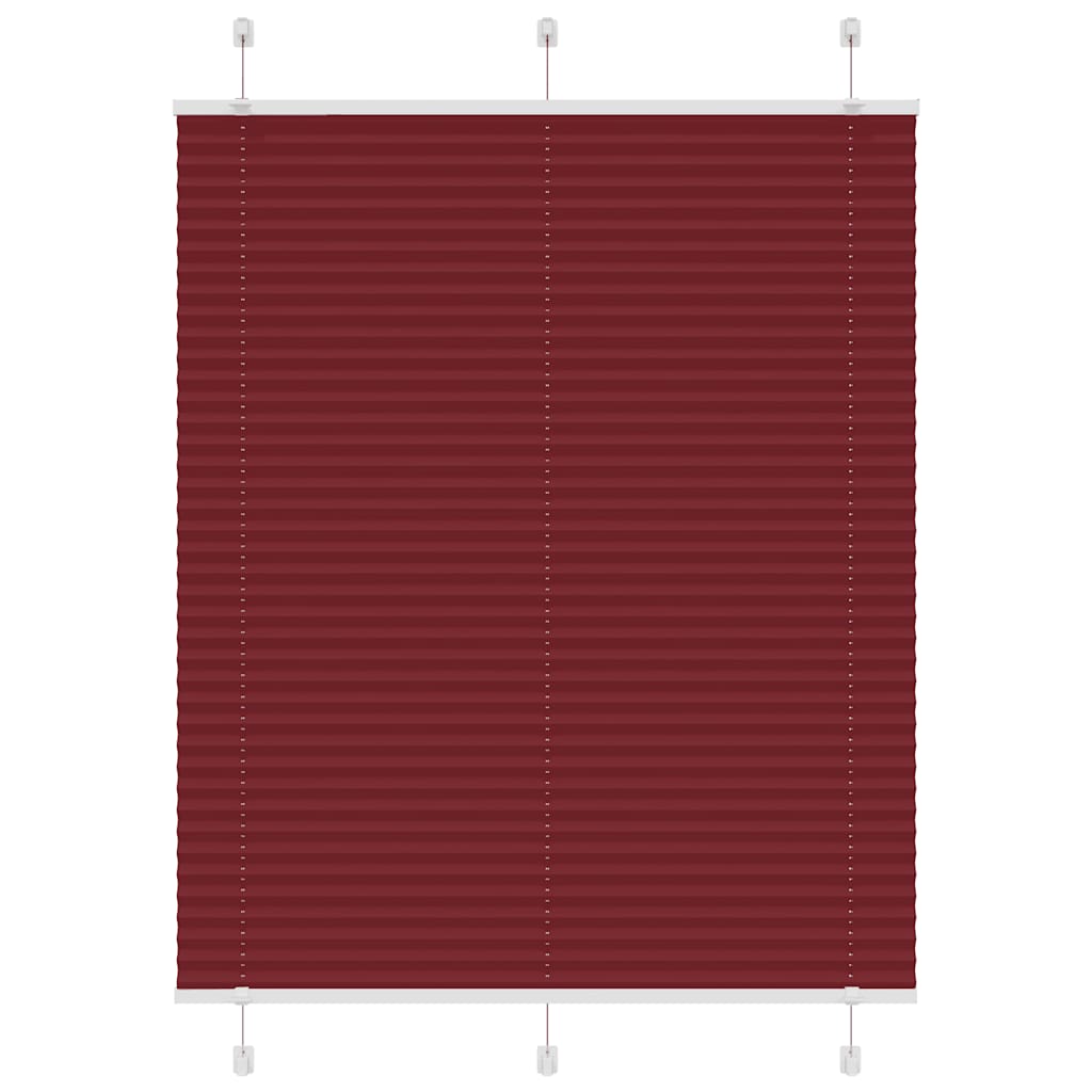 Tenda Plissettata Rosso Bordeaux 110x150 cm Larghezza Tessuto