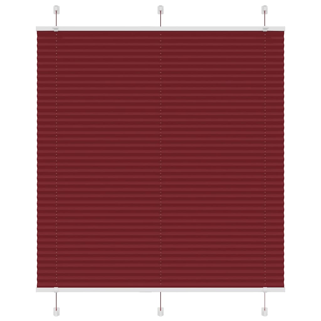 Tenda Plissettata Rosso Bordeaux 115x150 cm Larghezza Tessuto