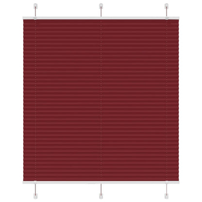 Tenda Plissettata Rosso Bordeaux 115x150 cm Larghezza Tessuto