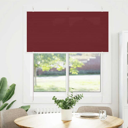 Tenda Plissettata Rosso Bordeaux 115x150 cm Larghezza Tessuto