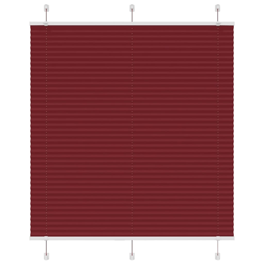 Tenda Plissettata Rosso Bordeaux 120x150 cm Larghezza Tessuto