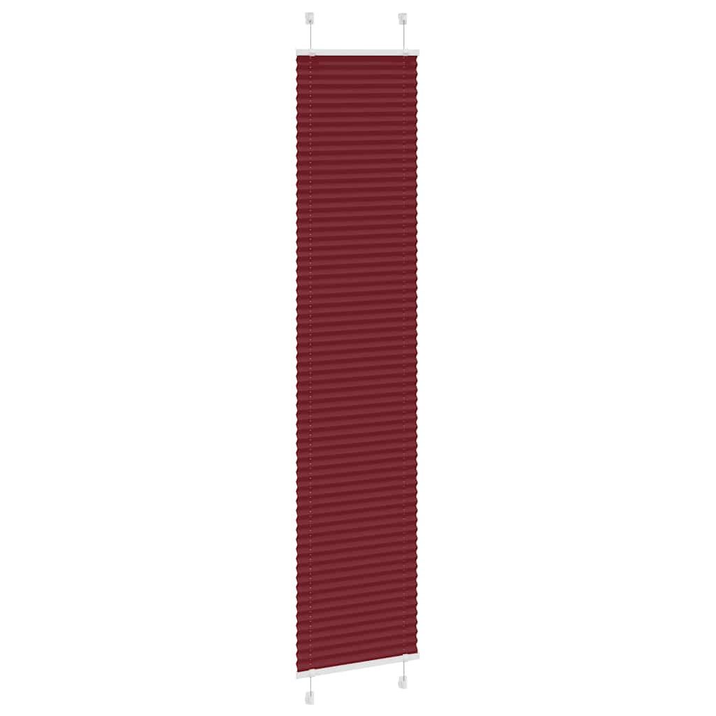 Tenda Plissettata Rosso Bordeaux 40x200 cm Larghezza Tessuto | homemem39