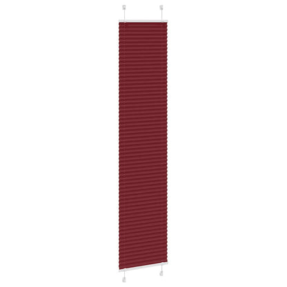 Tenda Plissettata Rosso Bordeaux 40x200 cm Larghezza Tessuto | homemem39