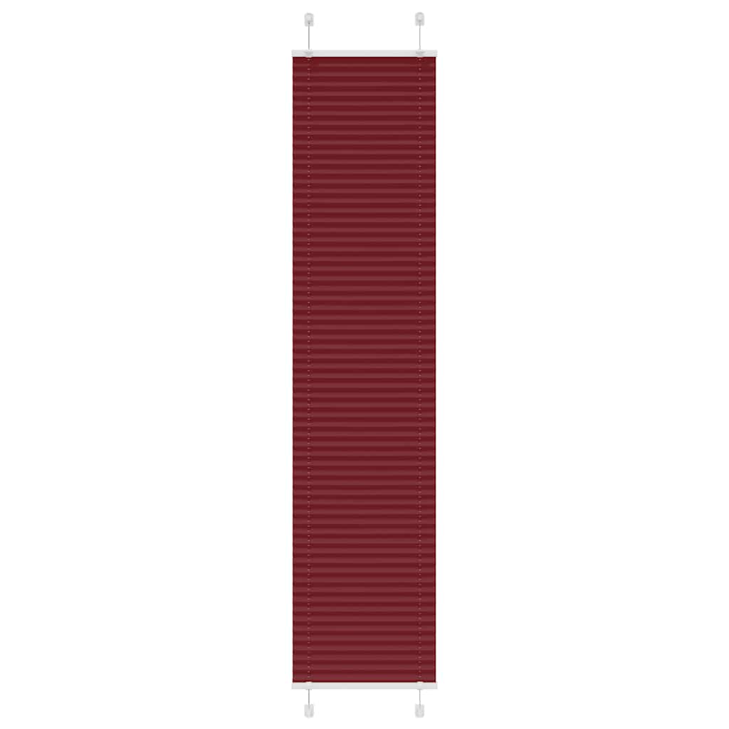 Tenda Plissettata Rosso Bordeaux 50x200 cm Larghezza Tessuto
