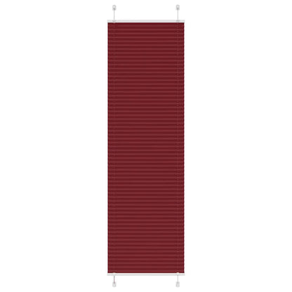 Tenda Plissettata Rosso Bordeaux 60x200 cm Larghezza Tessuto