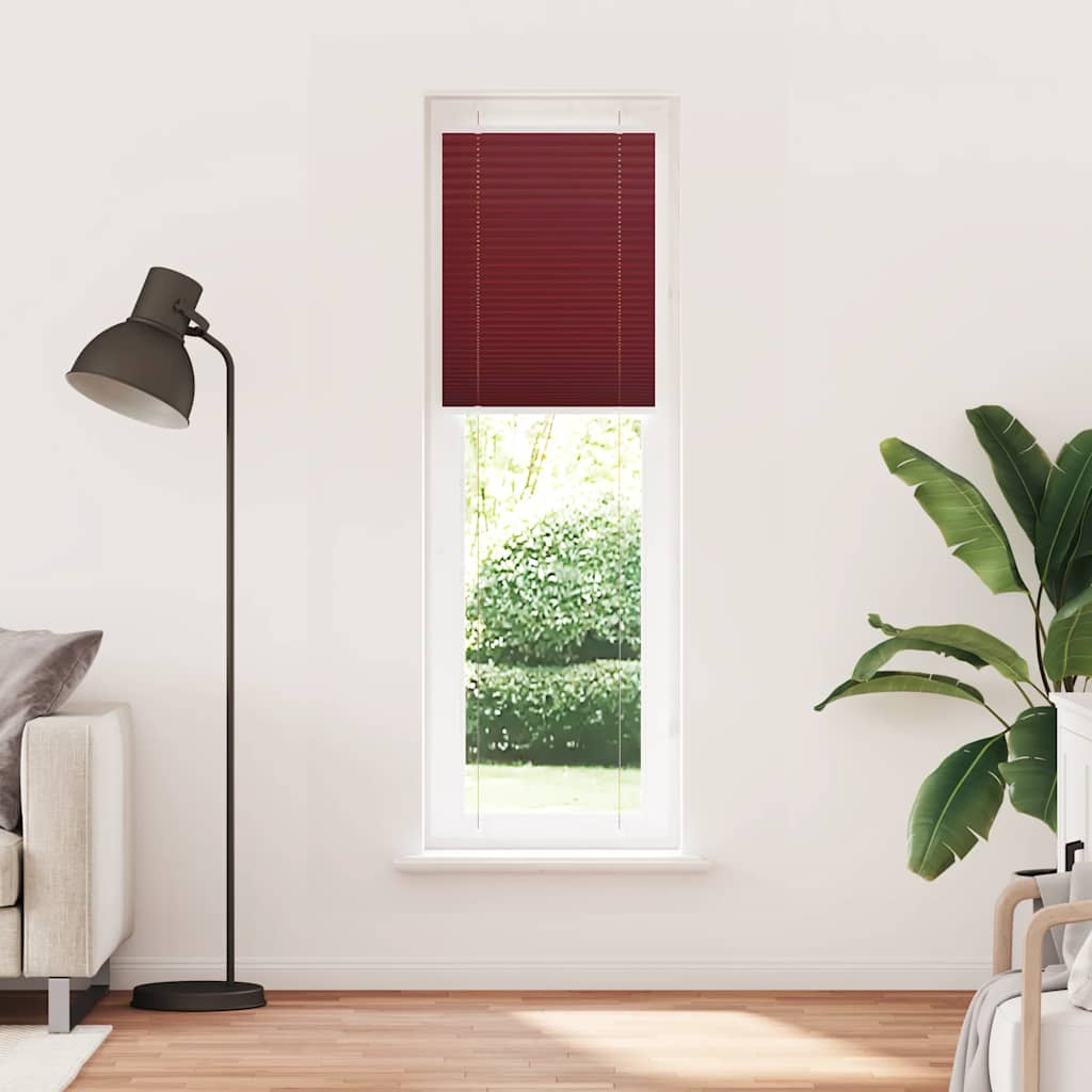 Tenda Plissettata Rosso Bordeaux 60x200 cm Larghezza Tessuto | homemem39